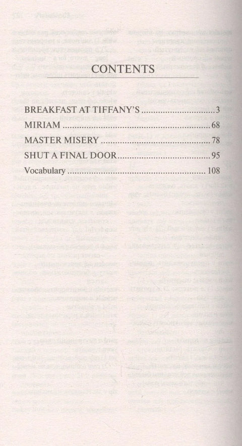 Breakfast at Tiffanys and Selected Stories = «Завтрак у Тиффани» и избранные рассказы