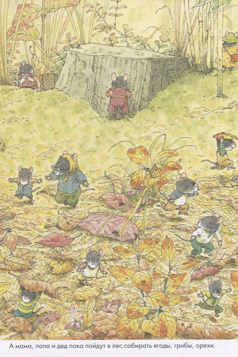 14 лесных мышей. Парад грибов
