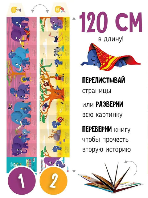 Двострана расклопива књига „Немирни слон“
