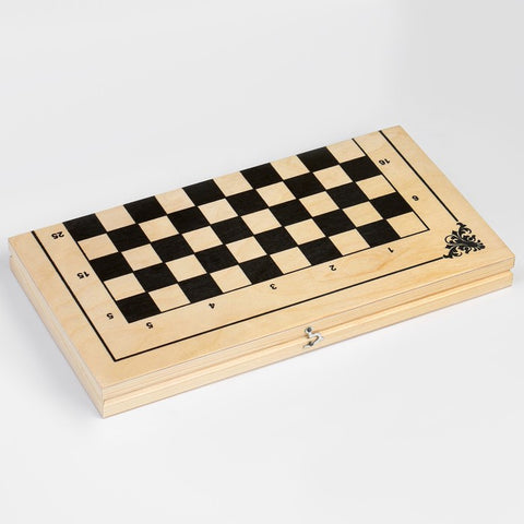 Шашки деревянные со 100 клеточной доской