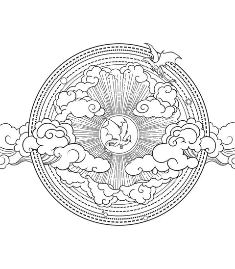 Официальная раскраска по книге и стикерпак «Четвертое крыло»