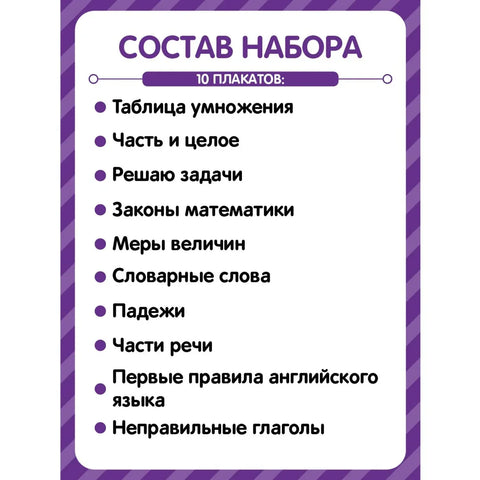 Обучающие плакаты. Учусь на отлично: набор плакатов