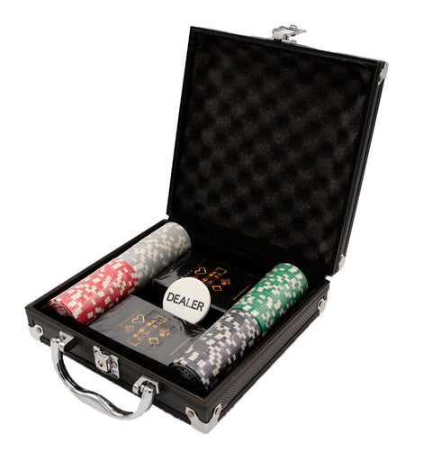 Фабрика Покера: Набор из 100 фишек с номиналом для покера в кейсе
